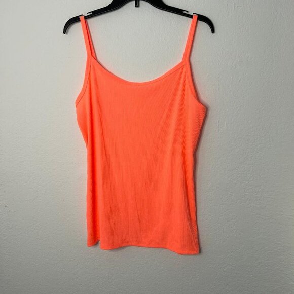 No boundaries Neon Coral Ribbed Tank - Picture 1 of 4